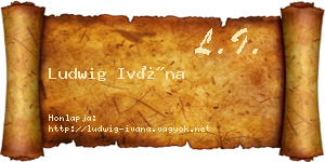 Ludwig Ivána névjegykártya